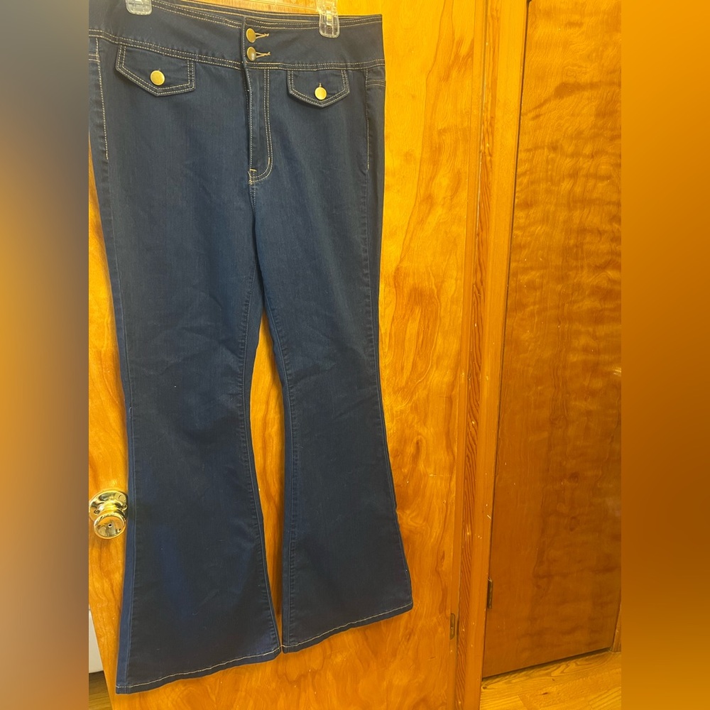 Forever 21 Dark Blue Flare Jeans